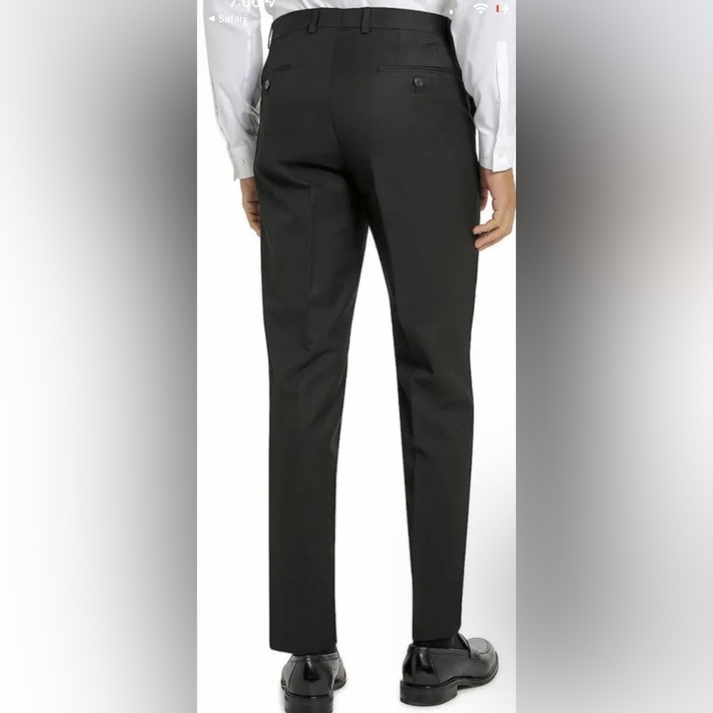 Van Heusen 40 x 32 Dark Gray Manvell Suit Separates Regular Fit Dress Pants - Picture 2 of 10